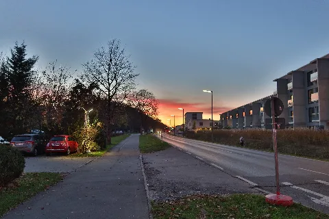 Sonnenuntergang Über Der Hochäckerstraße Höhe Roma Hdr 2022 11 11