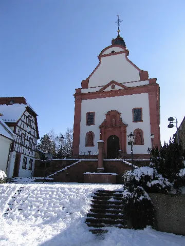 Catholic church St. Stephan, Mainz-Marienborn, Germany Picture taken by Christian Koehn (fragwürdig), March 5, 2006