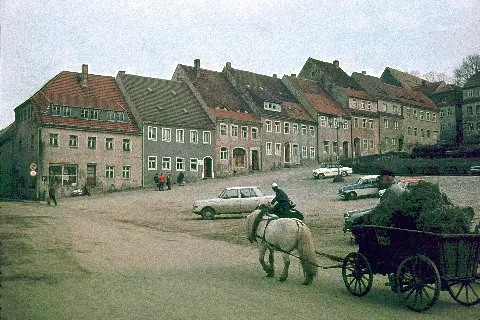 Stolpen, A Raw Of Houses On The Town Square