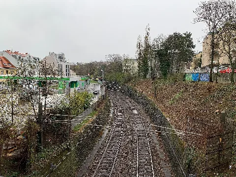 Track View From Entrance To S Bhf Krottenbachstraße