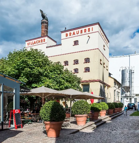 Buildings of Villacher Brauerei on Brauhausgasse #6, inner city, statutary city Villach, Carinthia, Austria, EU