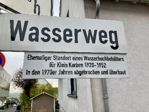 Wasserweg Straßenschild Klein Karben