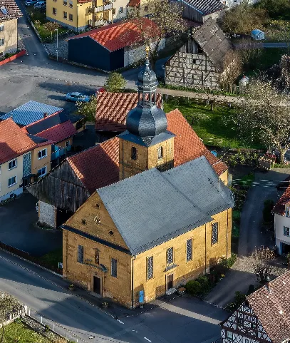 Würgau Kirche Luftbild 20240331 Rm 175926
