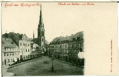 00863 Geringswalde 1898 Markt, Rathaus Und Kirche Brück & Sohn Kunstverlag