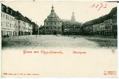 01173 Dippoldiswalde 1899 Marktplatz Brück & Sohn Kunstverlag