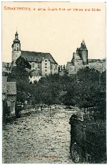 07412 Schwarzenberg 1906 Schloß Und Kirche Brück & Sohn Kunstverlag