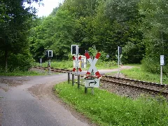 08050021Romantic Level Crossing On The Queichtalbahn