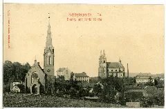 08599 Schirgiswalde 1907 Katholische Und Evangelische Kirche Brück & Sohn Kunstverlag