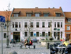 20090404300Dr Bad Düben Marktbrunnen Markt Apotheke