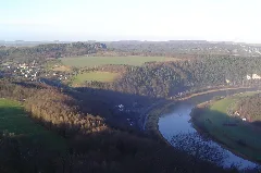 A Bend Upstream On The Elbe A