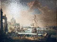Abraham Storck Italienischer Hafen