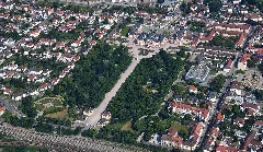 Aerial Image Of The Bruchsal Palace And Gardens (View From The West)
