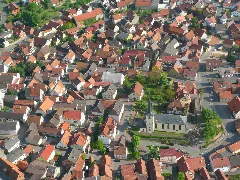 Aerial Steinfeld P1160922 Kirche Ensemble