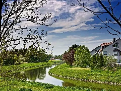 Am Ueberfuehrungskanal; Gegenlicht, Hdr