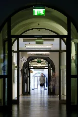 Amberg, Kaiser Wilhelm Kaserne, Südgebäude, Innenansicht Gang 1. Stock