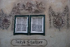 Amorbach Altstadt Schenkgasse Fassadenmalerei Joseph Schachner