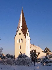 Amrum Nebel St. Clemens Kirche