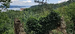 Ausblick Von Ruine Altbodmann Auf Kloster Frauenberg Und Bodensee