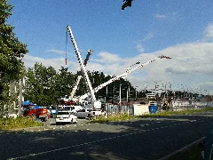 Autokran Stürzt Auf Supermarkt Baustelle In Ober Ramstadt Modau (1)