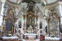 Bad Aibling, The St. Sebastian Church, Inner View