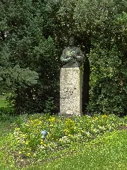 Bad Säckingen, Schlosspark Scheffel Büste 2012
