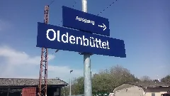 Bahnhofsschild • Bahnhof Oldenbüttel
