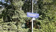 Bahnhofsschild Harblek 180703