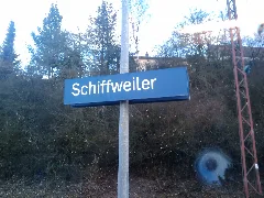 Bahnhofsschild Schiffweiler 090201