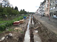 Bauarbeiten Hochwasserschutz Koblenz Neuendorf 2010
