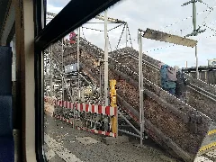 Baustelle Bahnhof Bonn Beuel Provisorische Treppe 2