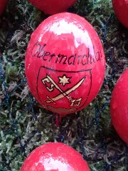 Bemaltes, Ausgeblasenes Osterei Am Osterbrunnen Oberstadion 2014