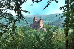 Berwartstein (Erlenbach Bei Dahn), View From "Klein Frankreich" To The Castle