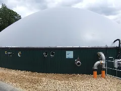 Biogasspeicher Auf Dem Gärrestebehälter Des Hofes Von Herrn Heinz Hofmann In Üttfeld In Der Eifel