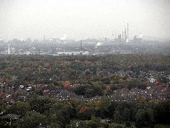 Blick Von Halde Haniel Nach Duisburg Stahlwerke Oktober 2013