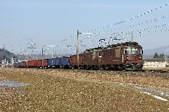 Bls Re 4 4 176 And 184 Hendschiken, 21St February 2012