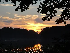 Böhmerheide Sonnenuntergang Über Dem See