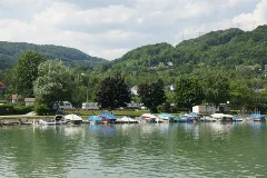 Boote Neben Dem Rhein Bei Liedermatten, Waldshut (Boats Beside The Rhine At Liedermatten, Waldshut) Geo En.hlipp.de 12693