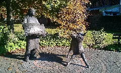 Bronzeskulptur Müller Mit Seinem Esel In Grefrath Mülhausen Panoramio