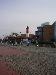 Büsum Museumshafen Leuchtturmblick