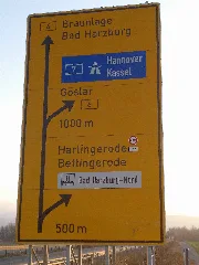 Bundesstraße 6 Harlingerode Nordschild