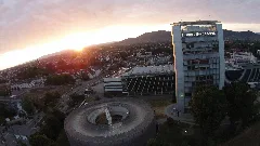 Burda Media Tower In Offenburg Mit Sonnenaufgang