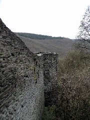 Burg Waldeck Mauer Und Turm Der Unterburg