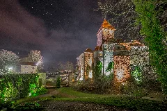 Burg Wernberg Bei Nacht