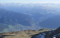 Calandahütte And Chur From Haldensteiner Calanda