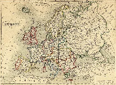 Carte Europe 1843