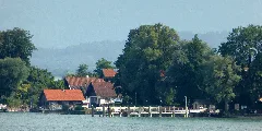 Chiemsee, Fraueninsel, Nordsteg Von Gstadt Aus, 1
