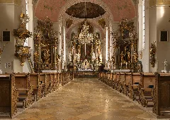 Church Saint Peter Saint Paul, Inside, Oberammergau, Bavaria, Germany