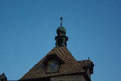 Clocher Avec Horloge À Romainmotier 18 08 2012