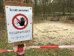 Closed Playground In Eilenriede (Hannover, Germany) During Covid 19 Pandemic