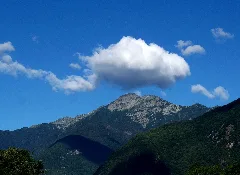 Cloud Over Gaggio, A Mountain In Ticino, Switzerland